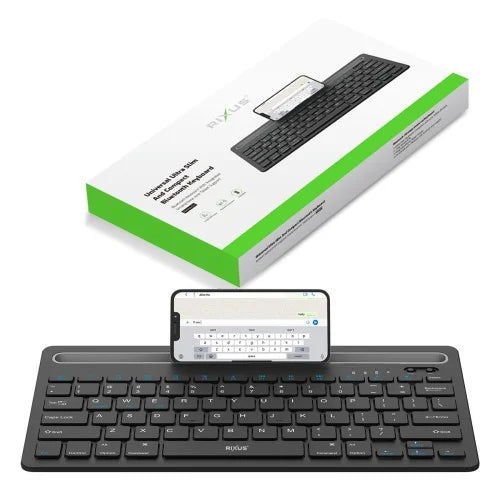 Rixus RXWK01 Ultra Slim Bluetooth Toetsenbord – Compact & Draadloos – Universeel