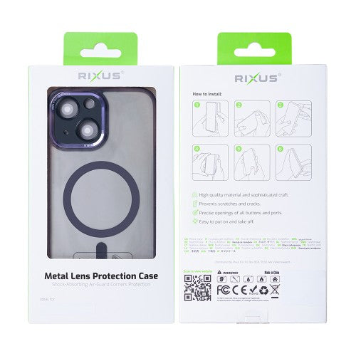 Rixus Classic 04 – Telefoonhoesje – MagSafe Case – Paars – iPhone 14 Plus