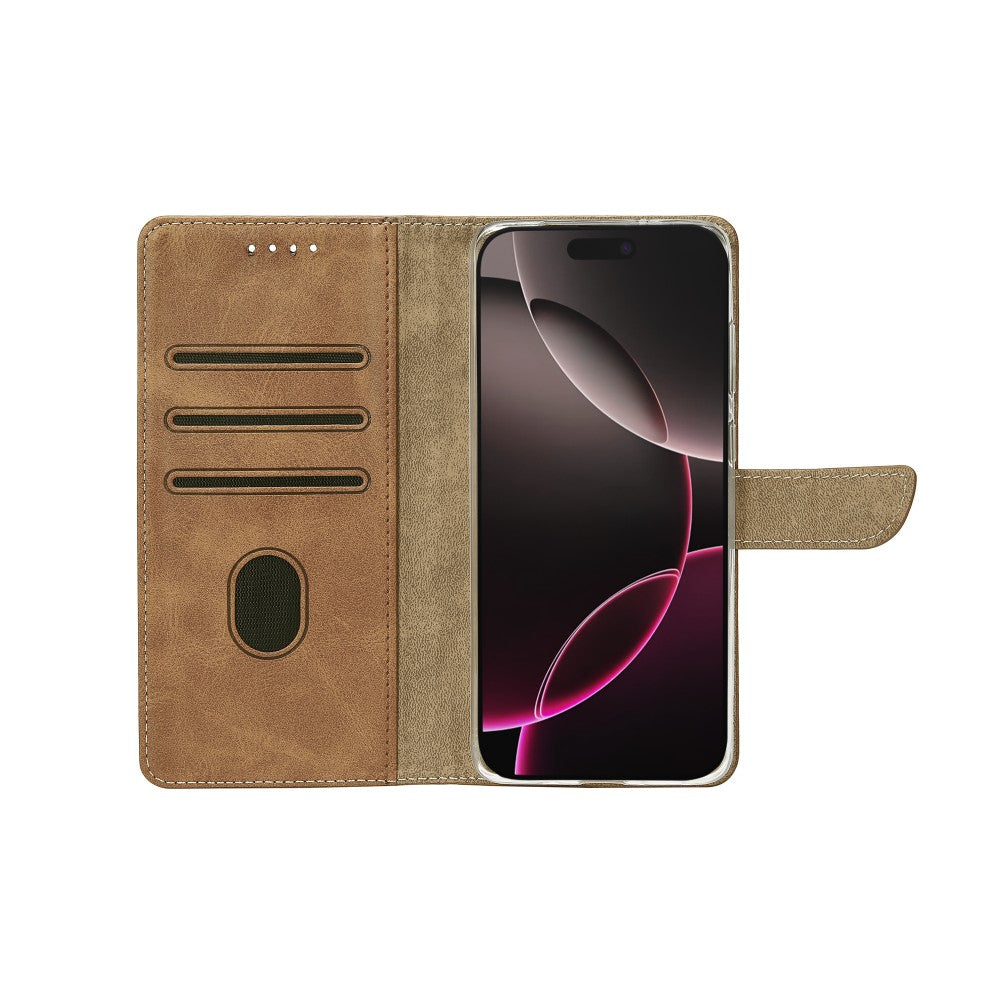 iPhone 17 Pro Bookcase hoesje portemonnee- Rixus - Lichtbruin