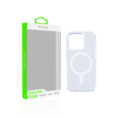 Rixus Magnetic Clear Case Apple iPhone 15 Pro – Transparant Hoesje met MagSafe – TPU Beschermhoes