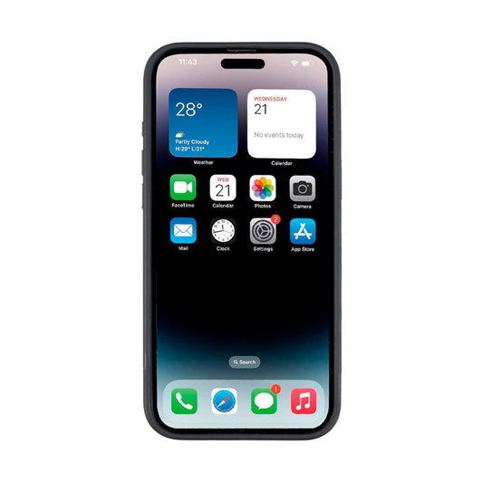 Rixus Mag Carbon Hoesje met MagSafe voor iPhone 15 Pro – Titanium Zwart – Beschermhoes