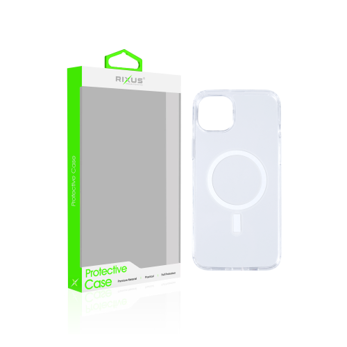 Rixus Magnetic Clear – Telefoonhoesje – MagSafe Case – Transparant TPU – iPhone 15 Plus
