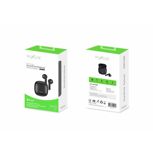 Rixus RXBT109B Bluetooth Headset – Draadloze Oordopjes – Zwart