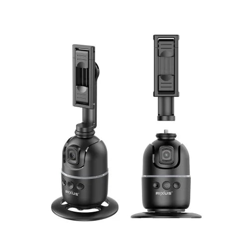 Rixus RXAG03 Auto Face Tracking Standaard – 360° Volgfunctie voor Vloggen, Video en TikTok – Zwart