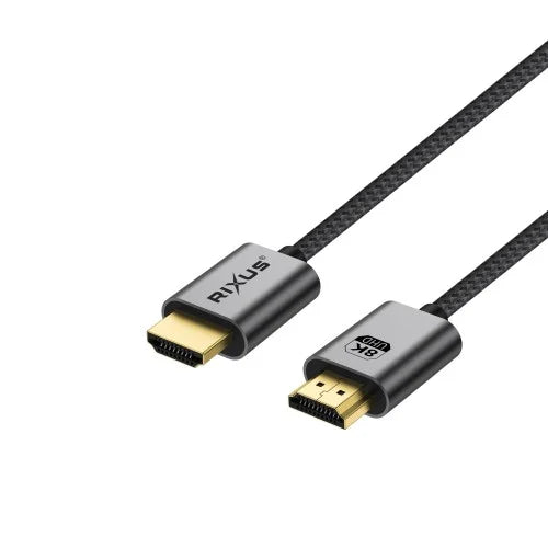 Rixus RXHU11 Premium HDMI 8K Kabel 1 m – Hoge Resolutie – Space Gray