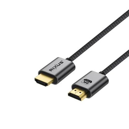Rixus RXHU11 Premium HDMI 8K Kabel 1 m – Hoge Resolutie – Space Gray
