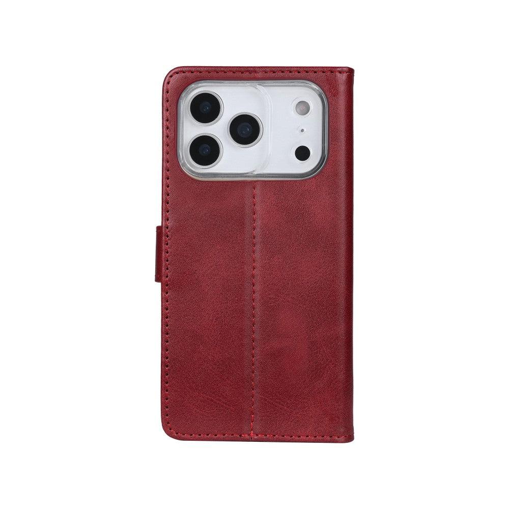 iPhone 17 Pro Bookcase hoesje portemonnee- Rixus - Donkerrood