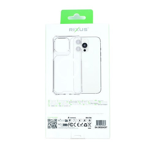 Rixus Armor-X – iPhone 16e/17e Hoesje – Anti-Shock Bescherming – MagSafe Compatibel – Transparant
