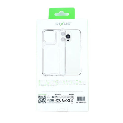 Rixus Armor-X – iPhone 16e/17e Hoesje – Anti-Shock Bescherming – MagSafe Compatibel – Transparant