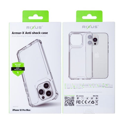 Rixus Armor-X Anti Shock – Telefoonhoesje – Transparant TPU – iPhone 12 Pro Max