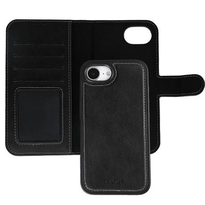 Rixus Duo – Telefoonhoesje – Magnetische Wallet Case – Afneembaar 2-in-1 Design – Zwart – iPhone 16E/17E