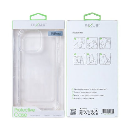 Rixus Anti-Burst – Telefoonhoesje – Beschermhoes – Transparant TPU – iPhone 16 Pro Max