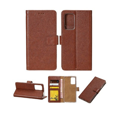 Rixus Bookcase – Telefoonhoesje – Wallet Case – Kunstleer – Bruin – iPhone 13