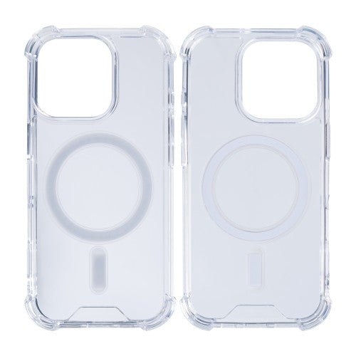 Rixus Anti-Burst - Telefoonhoesje - MagSafe Beschermhoes - Transparant TPU - iPhone 16 Pro