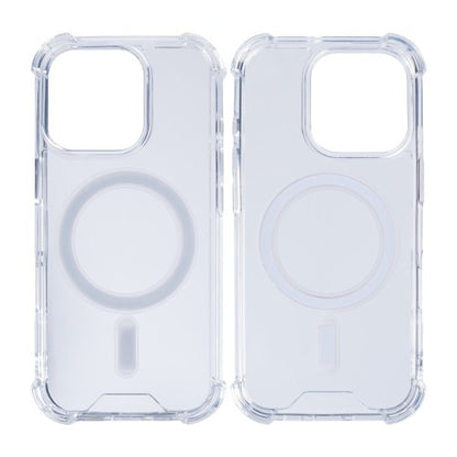 Rixus Anti-Burst - Telefoonhoesje - MagSafe Beschermhoes - Transparant TPU - iPhone 16 Pro