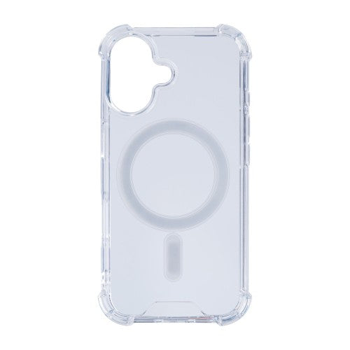Rixus Anti-Burst – iPhone 16 Hoesje – MagSafe Compatibel – Schokbestendig – Transparant