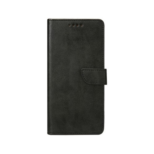 Rixus Bookcase – Phone Case – Wallet Case – Faux Leather – Black – iPhone 16 Plus