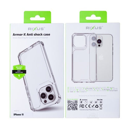 Rixus Armor-X Anti Shock – Telefoonhoesje – Transparant TPU – iPhone 11
