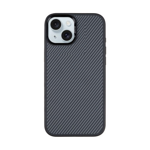 Rixus Mag Carbon – Phone Case – MagSafe Case – Carbon Design – Titanium Black – iPhone 15 Plus