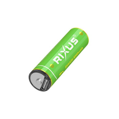 Rixus RXAA05 Oplaadbare AA Batterijen 3000mWh – 4 Stuks – Met USB-C Kabel