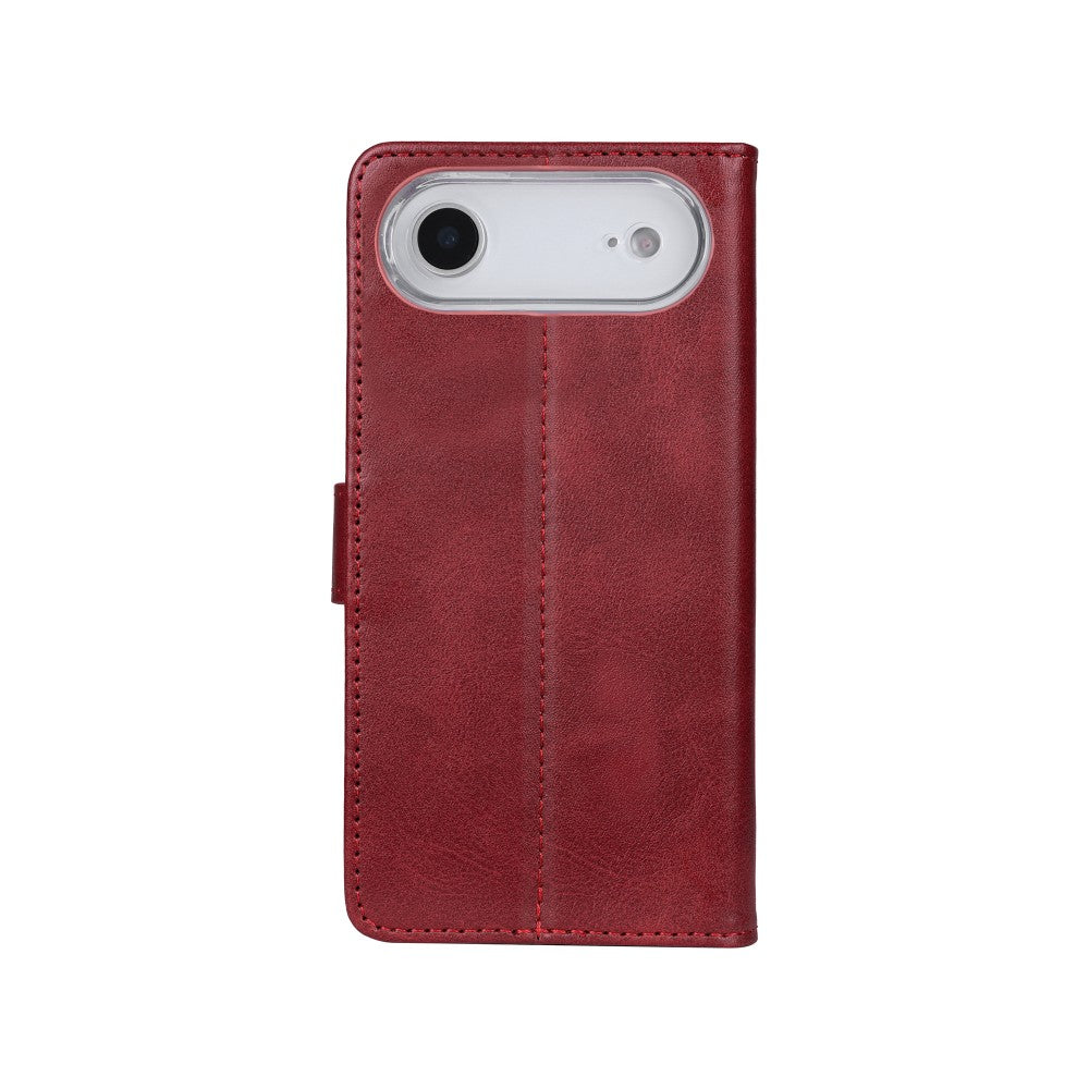 iPhone 17 Air Bookcase hoesje portemonnee- Rixus - Donkerrood