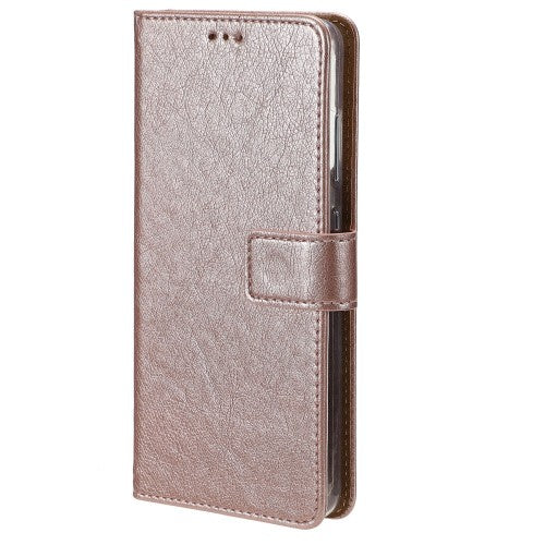 Rixus Bookcase – Telefoonhoesje – Wallet Case – Kunstleer – Roze – iPhone 13 Mini