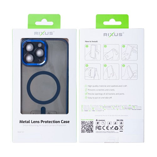 Rixus Classic 04 – Telefoonhoesje – MagSafe Case – Donkerblauw – iPhone 11 Pro