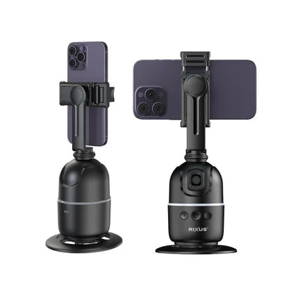 Rixus RXAG03 Auto Face Tracking Standaard – 360° Volgfunctie voor Vloggen, Video en TikTok – Zwart