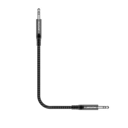 Rixus RXMU35 3.5mm Jack AUX Kabel 1,2 m – Gevlochten Stereo Audiokabel – Zwart