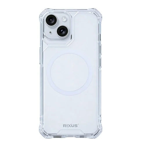 Rixus Armor-X Anti Shock Hoesje met MagSafe voor iPhone 15 Pro Max – Transparant – TPU Beschermhoes