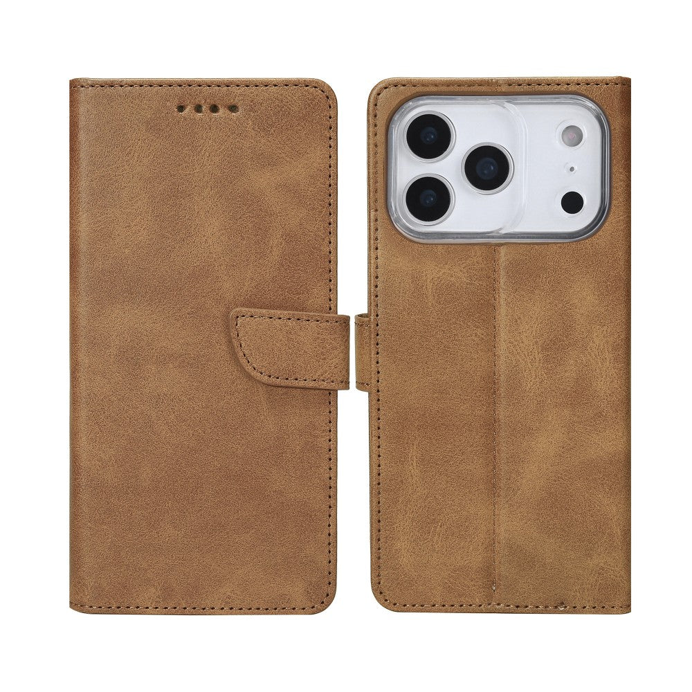 iPhone 17 Pro Max Bookcase hoesje portemonnee- Rixus - Lichtbruin