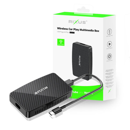 Rixus RXCP01 Draadloze CarPlay Adapter - Bluetooth - Zwart
