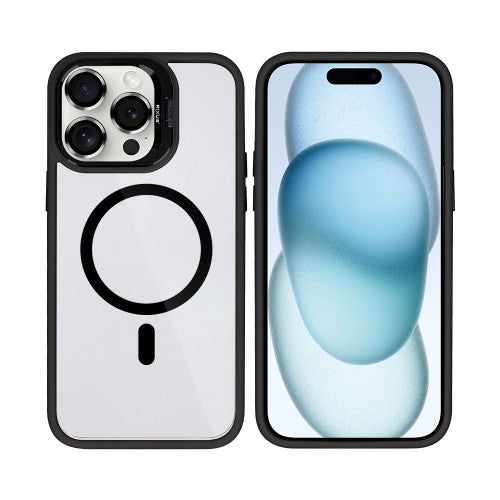 Rixus Classic 03 Hoesje met MagSafe iPhone 15 Pro Max – Zwart – TPU Beschermhoes