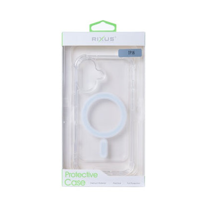 Rixus Anti-Burst – iPhone 16 Hoesje – MagSafe Compatibel – Schokbestendig – Transparant