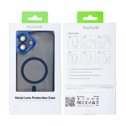 Rixus Classic 04 – Telefoonhoesje – MagSafe Case – Donkerblauw – iPhone 16 Plus