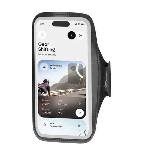 Rixus RXSP02 Sport Armband XL – Phone Holder for Running & Fitness – Adjustable – Black