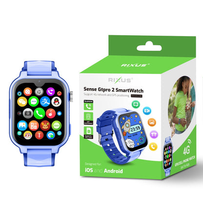 Rixus Sense GTPro 2 Smartwatch met GPS en Simkaart – Blauw