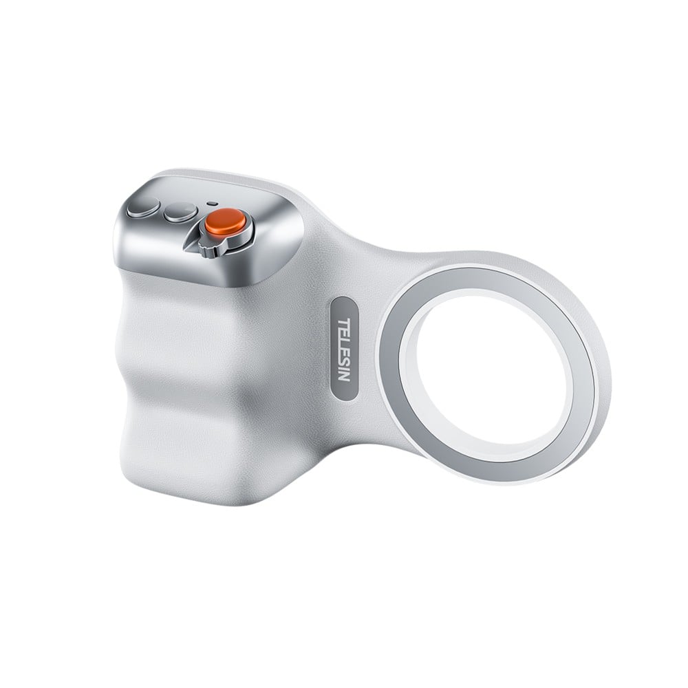 TELESIN Fun Shot MagSafe Telefoon Grip – Camera Handgreep voor iPhone – Ergonomische grip – Magnetische bevestiging – Wit