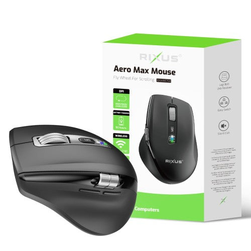 Rixus RXWM05B Aero Max Wireless Mouse – Zwart