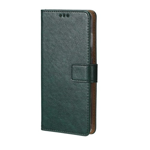 Rixus Bookcase – Telefoonhoesje – Wallet Case – Kunstleer – Donkergroen – iPhone 13 Mini