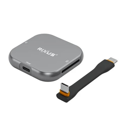 Rixus RXCR23 – Magnetische SD Kaartlezer – USB-C – Grijs