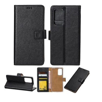 Rixus Bookcase – Telefoonhoesje – Wallet Case – Kunstleer – Zwart – iPhone 13
