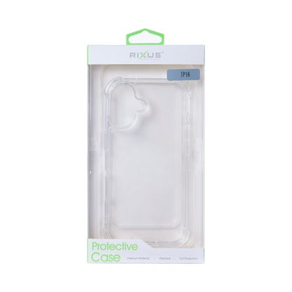 Rixus Anti-Burst – iPhone 16 Hoesje – Schokbestendig – Slank Design – Transparant