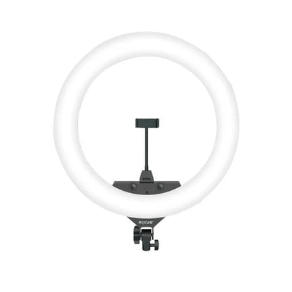 Rixus RXLG14 Ringlamp 14 Inch met Statief & Telefoonhouder – LED Selfie Ring Light – Dimbaar – Wit