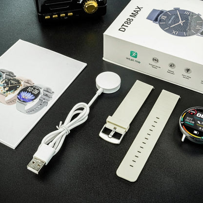 Smartwatch met GPS en Hartslagmeter – DT88 Max Zilver