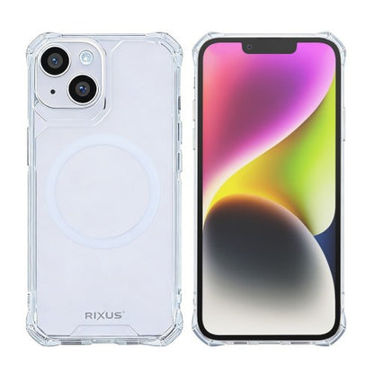 Rixus Armor-X Anti Shock – Telefoonhoesje – MagSafe Beschermhoes – Transparant TPU – iPhone 14