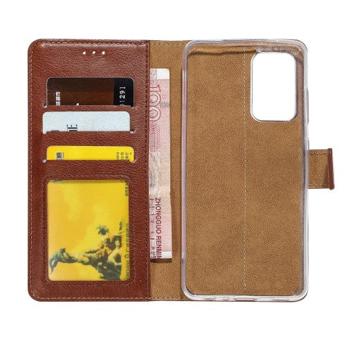 Rixus Bookcase – Telefoonhoesje – Wallet Case – Kunstleer – Bruin – iPhone 13