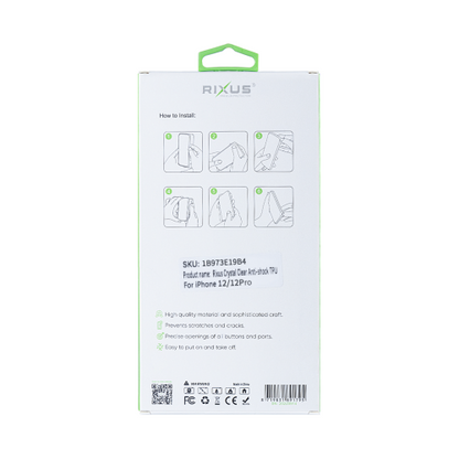 Rixus Anti Shock – Telefoonhoesje – Transparant TPU – iPhone 12 / 12 Pro