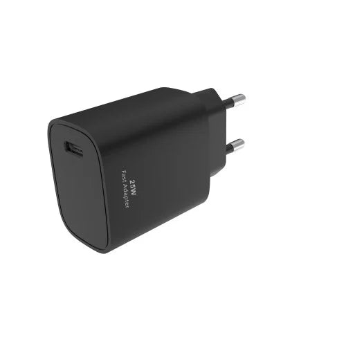 PD Adapter USB-C naar USB-C 25W – Snellader met Kabel – Zwart