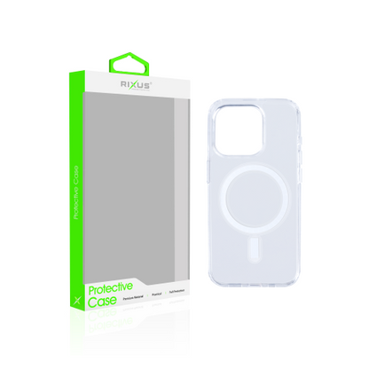 Rixus Magnetic Clear Case Apple iPhone 15 Pro – Transparant Hoesje met MagSafe – TPU Beschermhoes